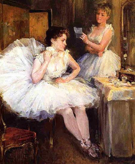 Willard Leroy Metcalf The Ballet Dancers aka The Dressing Room Spain oil painting art